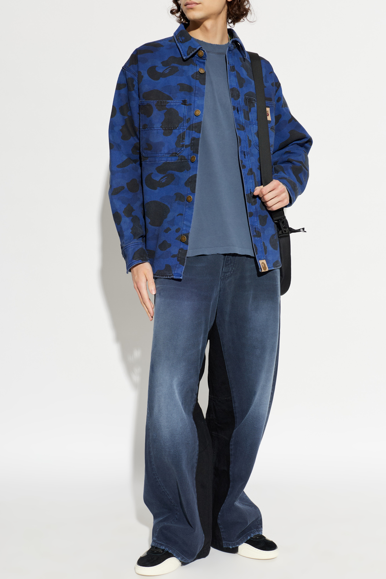 A BATHING APE® Denim shirt with logo | Men's | Vitkac